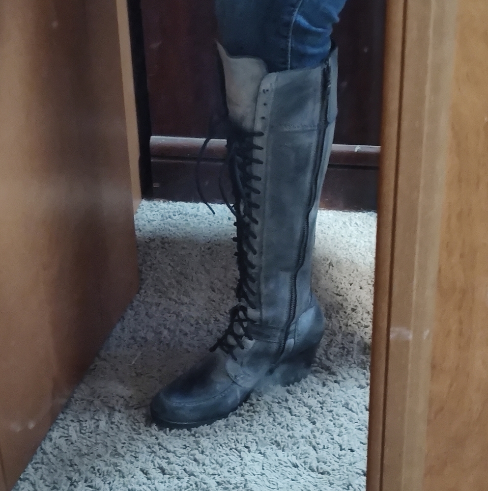 Size 8.5 (fit a little snug) lace up boots